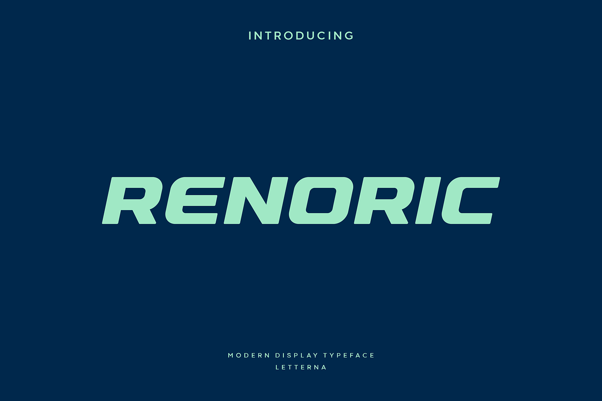Renoric - Modern Sport Typeface, a Sans Serif Font by Letterna (Photo 1 of 4)