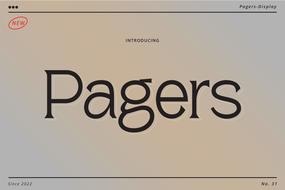 Pagers - Display Serif, a Serif Font by tebaltipislab (Photo 1 of 15)