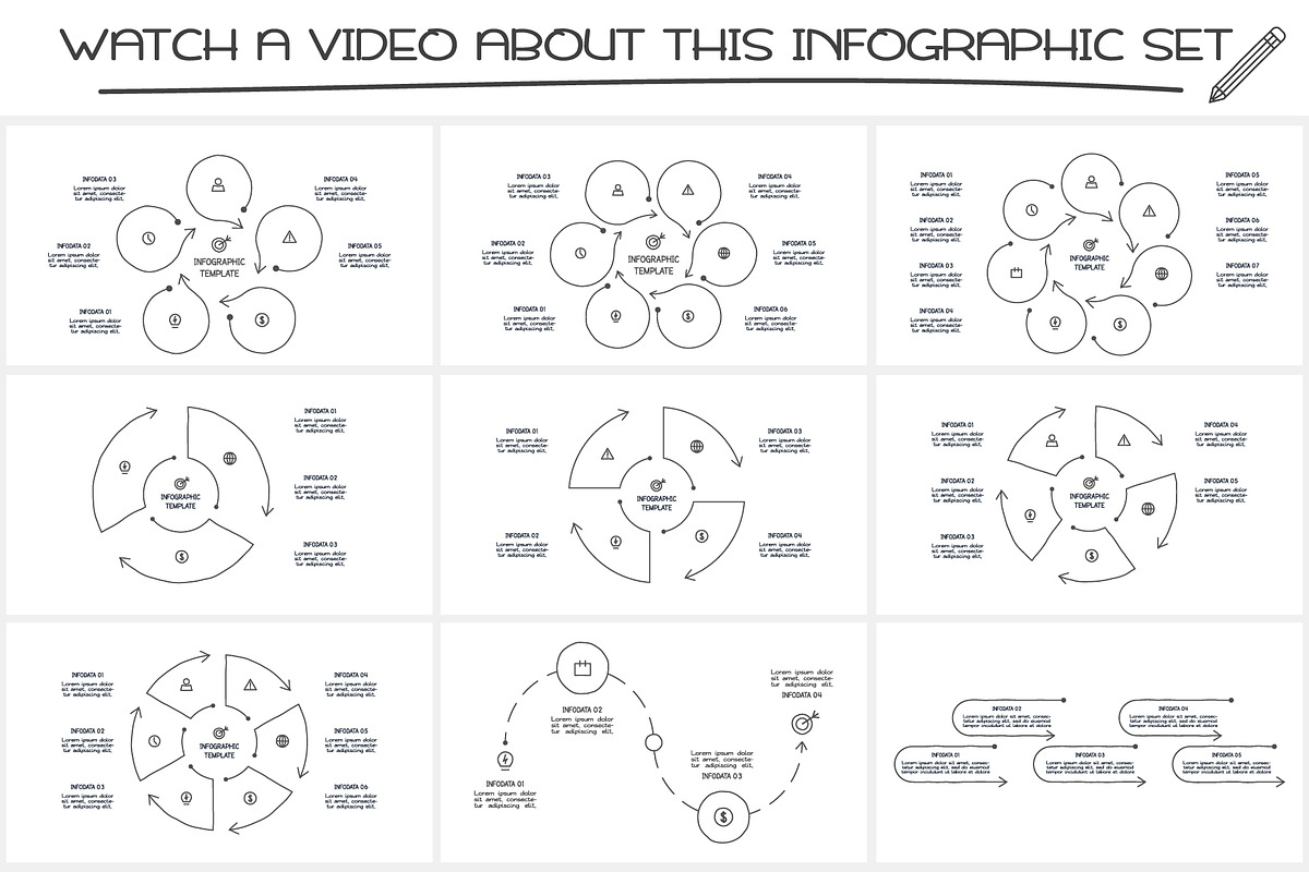 Doodle animated infographics 4 preview 7