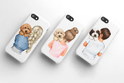 Clipart with dogs, labradoodles., an Animal Illustration by SavinV (Thumbnail 6 of 6)