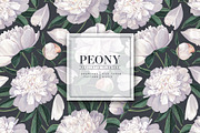 White Peonies Seamless Pattern, a Pattern Graphic by MarynaPetrovska (Thumbnail 1 of 15)