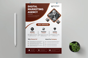 Digital Marketing Business Flyer, a Flyer Template by MightyDesign