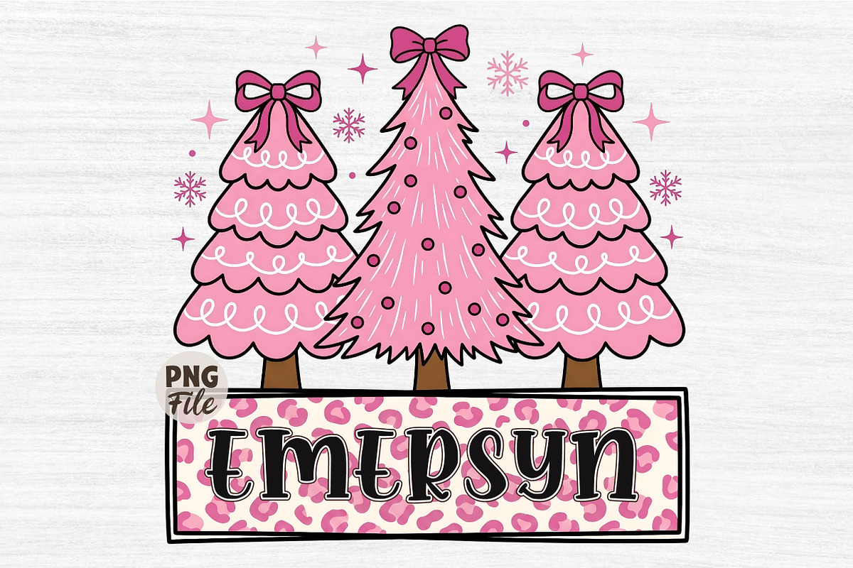 Personalized Christmas Tree Png, a Seasonal Illustration by Libby Wishes (Photo 1 of 3)