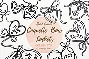 Hand-Drawn Coquette Bow Locket heart, an Object Illustration by RimzStudio (Thumbnail 1 of 4)