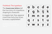 FirstWord typeface family, a Sans Serif Font by Andy Peat (Thumbnail 4 of 4)