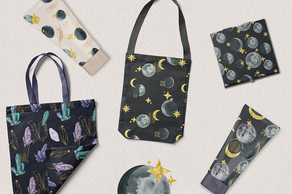 Mysterious Moons. 10 PATTERNS, a Pattern Graphic by HmarkaShop (Photo 2 of 3)