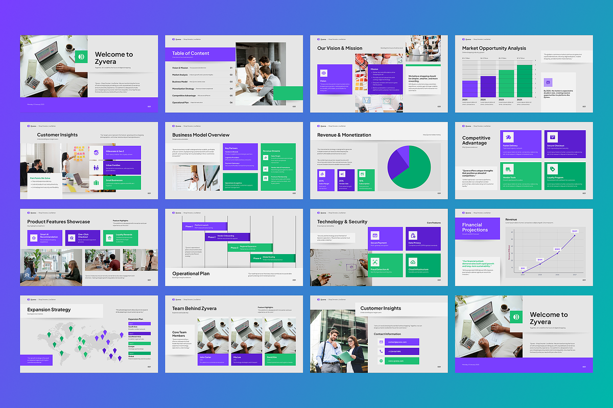 Zyvera - Online Shopping Power Point preview 2