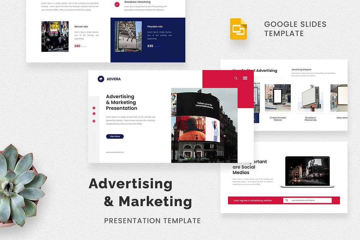 Advertising &Marketing Google Slides, a Presentation Template by Premast (Photo 1 of 3)