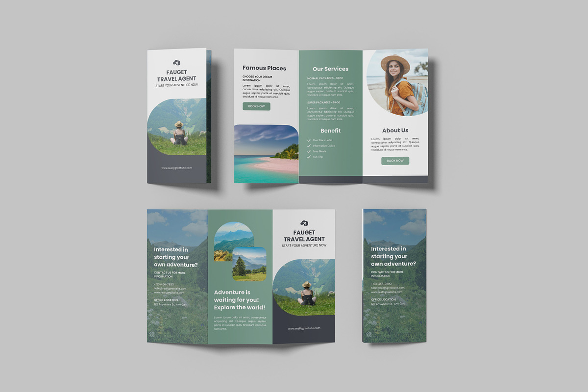 Trifold Brochure Mockup, a Brochure Template by graphictime (Photo 9 of 11)