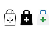 Medical Bag Icon Vector Pack, an Object Graphic by Artonix (Thumbnail 2 of 3)