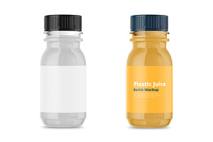 Plastic Juice Bottle Mockup