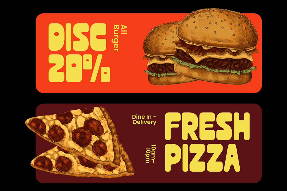 Paobun - Bold Food Branding Font, a Sans Serif Font by Pekotype (Photo 7 of 15)