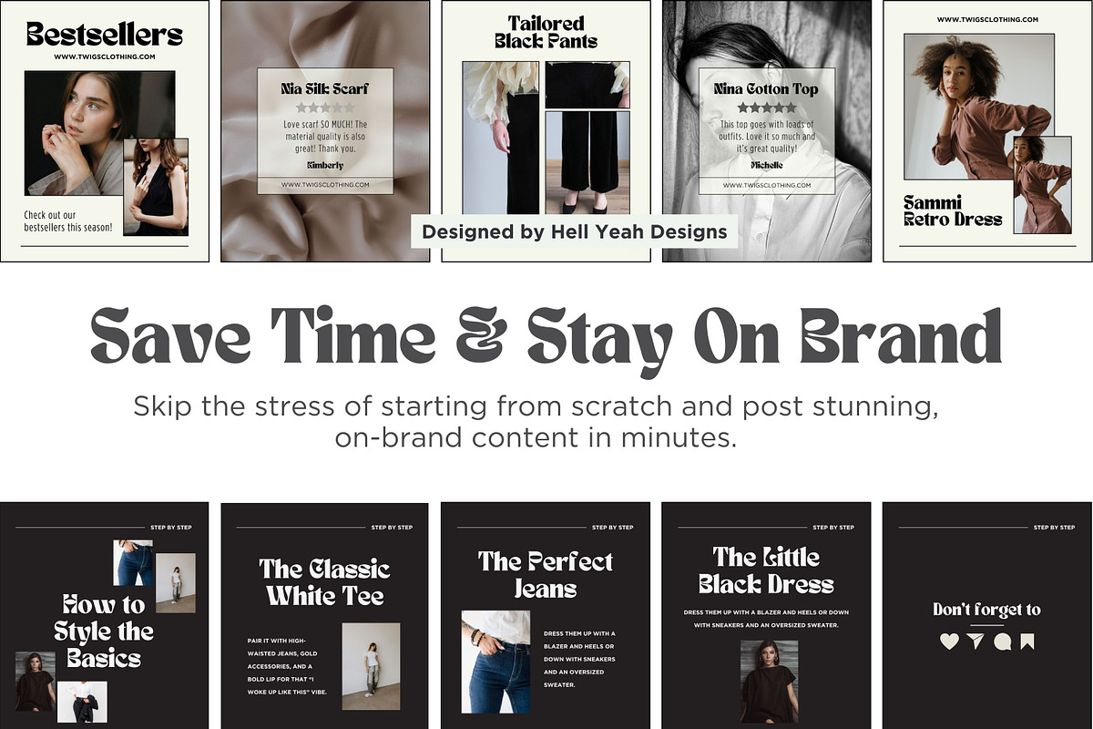 Monochrome Instagram Carousel Posts, a Social Media Template by Hell Yeah Designs (Photo 7 of 10)