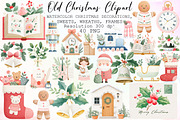 Vintage Old Christmas Clipart Bundle, an Illustration by Sublimation Artist (Thumbnail 1 of 6)
