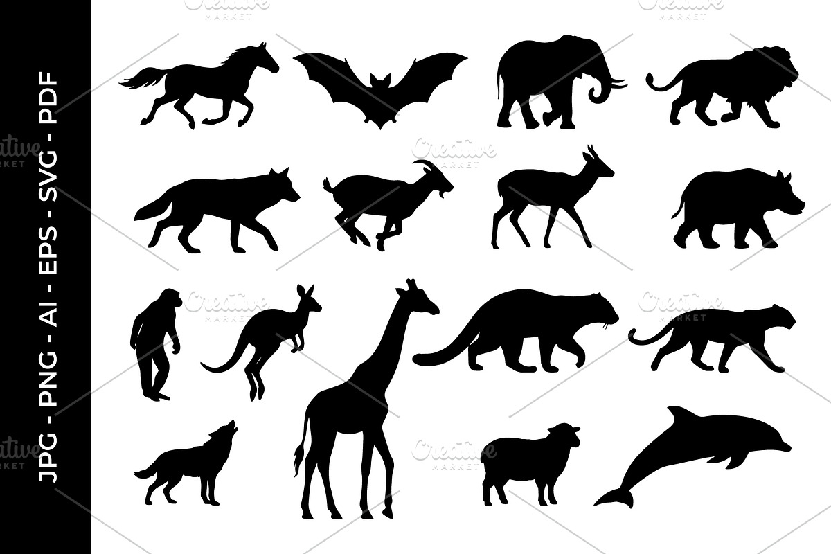 Animal Silhouette Collection Set, an Object Graphic by nandinigraphics (Photo 1 of 7)