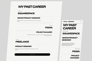 Portfolio Web Squarespace Template