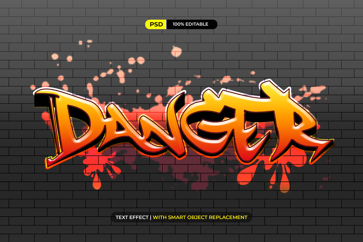 Graffiti Psd Text Effect Editable, a Layer Style Add-On by Modaldesain (Photo 3 of 3)
