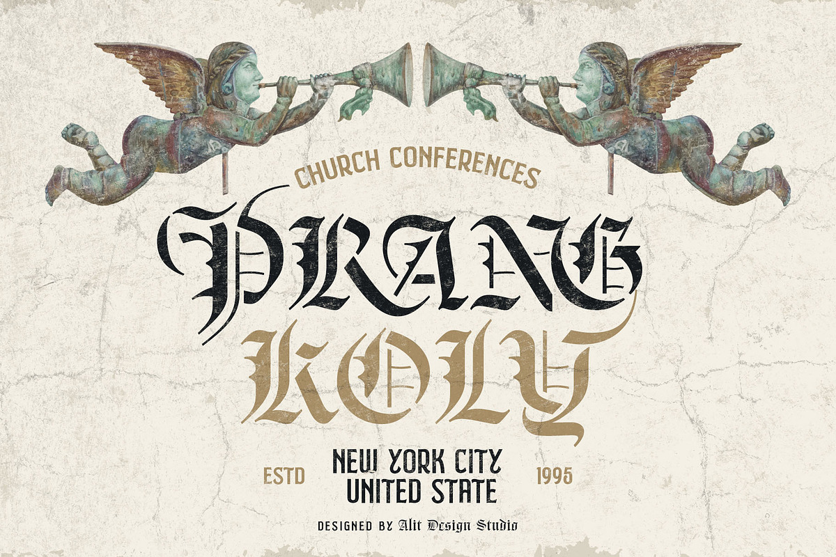 Braysilk Typeface, a Blackletter Font by alit design (Photo 3 of 22)