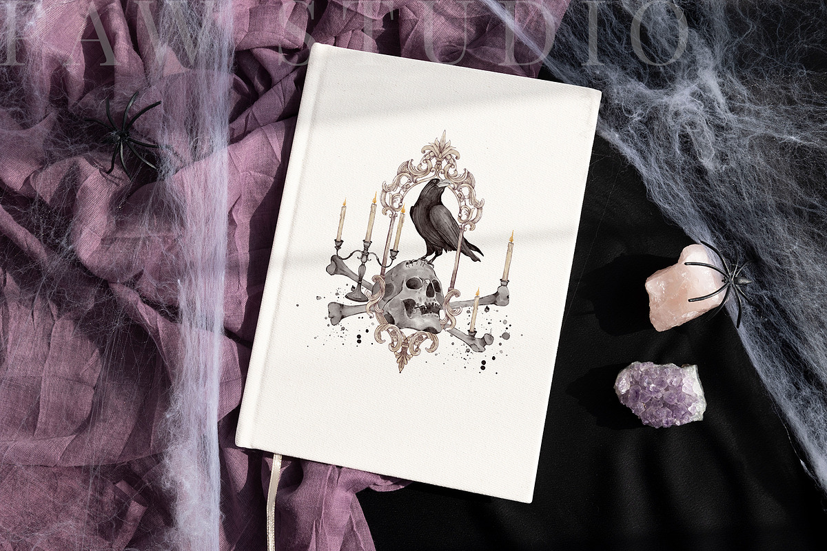 Halloween Journal Mockup Notebook, an Advertising Mockup by PawMockups (Photo 5 of 10)