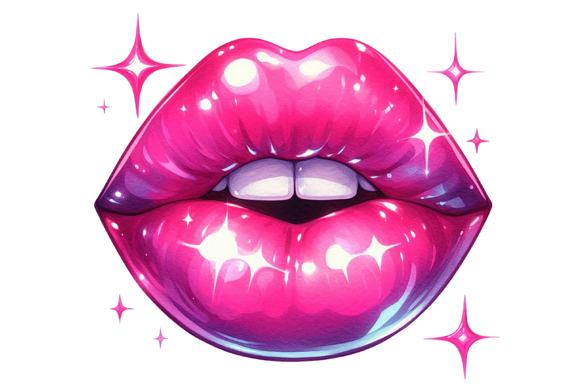 Watercolor Cute Lips Clipart, a Graphic by CitraGraphics (Photo 4 of 4)