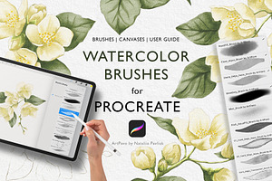 Natural Watercolor Procreate Brushes