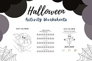 Halloween Fun Activity Worksheets, a Templates & Theme by Premium Digital Templates (Thumbnail 1 of 3)