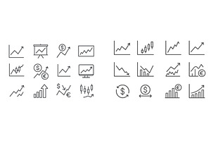 Graphs and charts illustrating, a Finance Illustration by ZinetroN