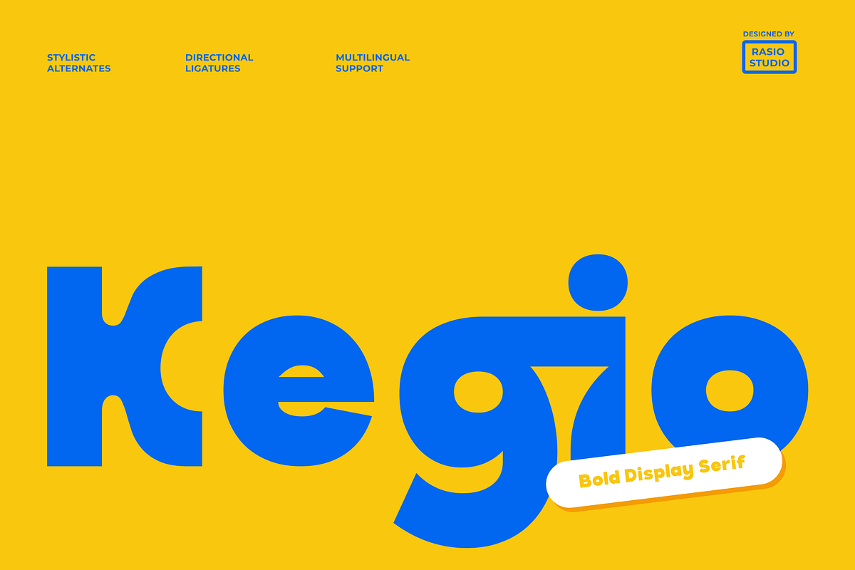 Kegio Bold Display Sans Serif Font, a Sans Serif Font by Rasio Studio (Photo 1 of 15)
