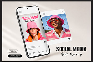 Instagram Social Media Post Mockup, a Social Media Template by studiogstock
