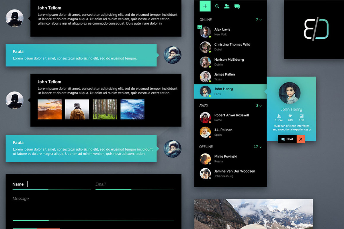 GreenLight Retina UI Kit, an UI Kit Template by Cosmic Motive (Photo 2 of 5)