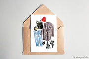 Watercolor fashion outfit creator, an Object Illustration by alenaganzhela (Thumbnail 10 of 12)