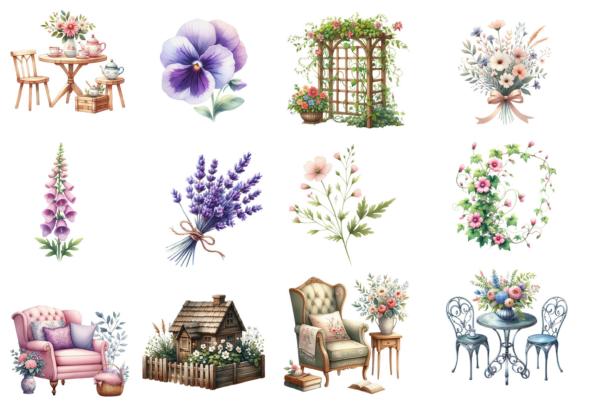 English Garden clipart, an Illustration by Designworld (Photo 4 of 5)