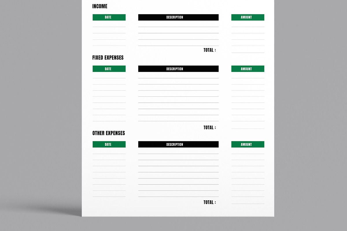 Budget Planner Template, a Stationery Template by MightyDesign (Photo 5 of 8)