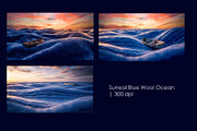 Surreal Blue Wool Ocean, an Object Illustration by StockVerse Creative (Thumbnail 1 of 4)