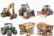 Farm Machines Clipart, an Illustration by Craft Nest (Thumbnail 5 of 6)