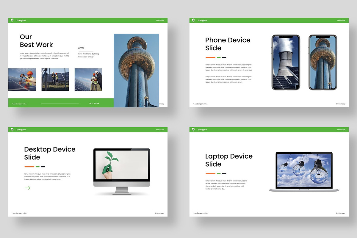 Energine - Solar & Renewable Energy, a Presentation Template by BumbleGraph Studio (Photo 3 of 9)