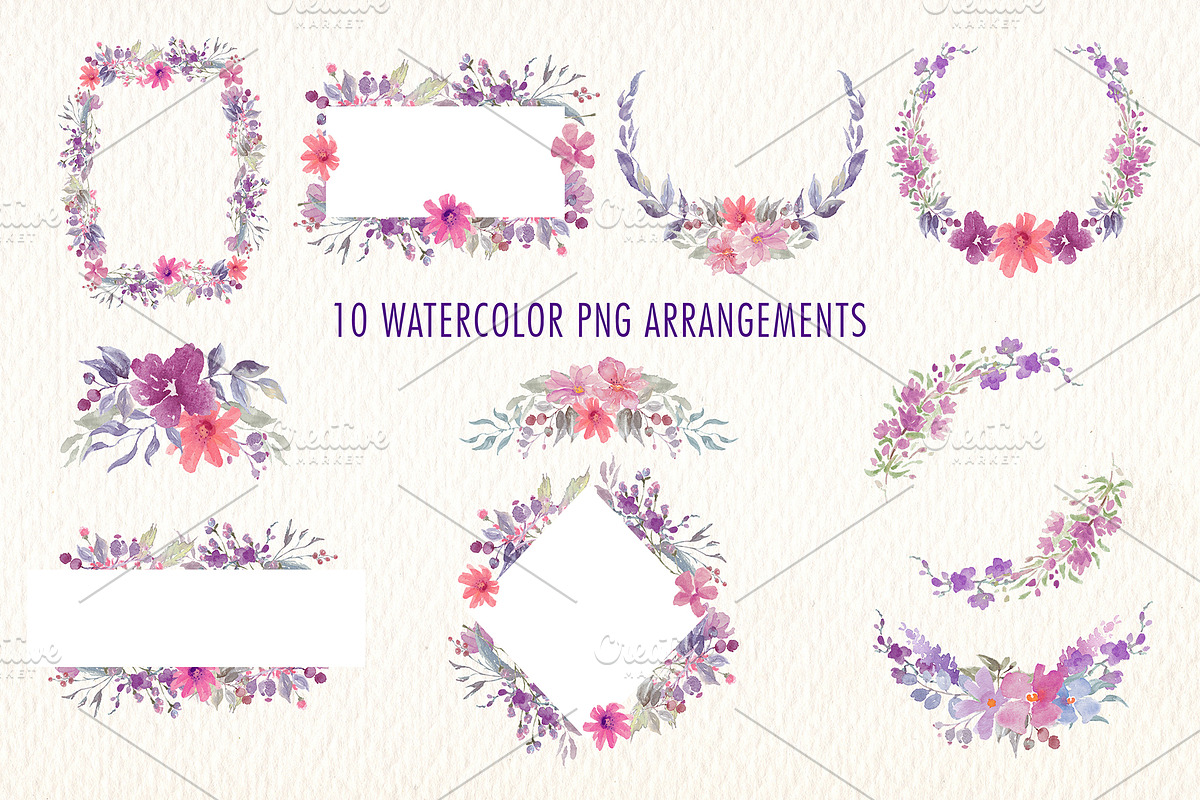 Purple Fantasy. Floral Watercolor, an Illustration by Art & Things (Photo 4 of 6)