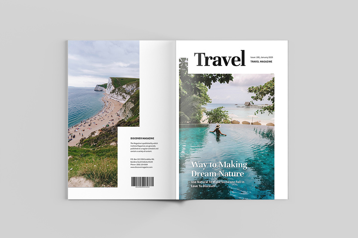Travel Magazine Template, a Magazine Template by xtratimebd (Photo 9 of 11)