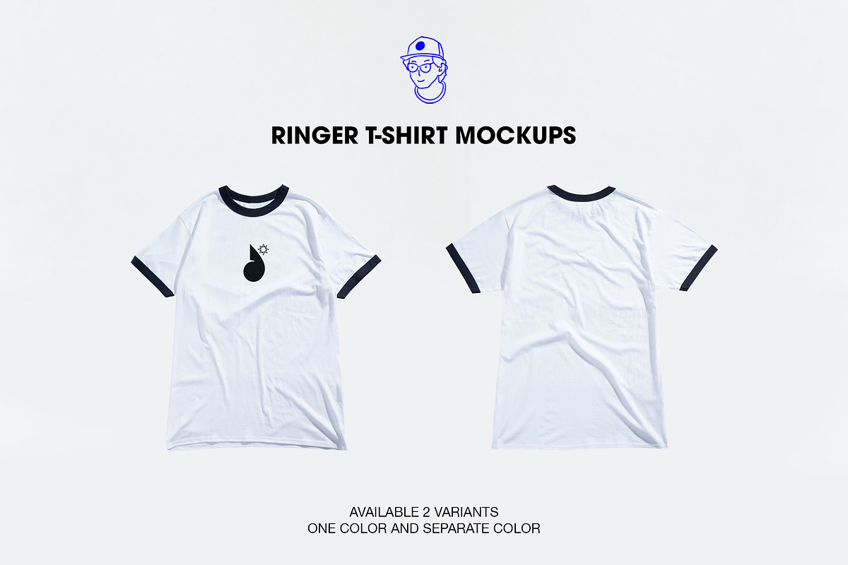 Ringer T-shirt Mockups, a Shirt Mockup by made_by_nope (Photo 3 of 6)