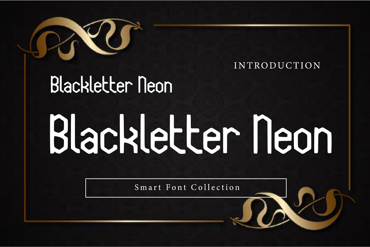 Blackletter neon, a Blackletter Font by Wow Magic (Photo 1 of 3)