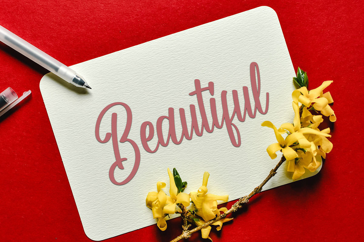 Optimistic, a Handwritten Font by InermediaSTUDIO (Photo 2 of 6)
