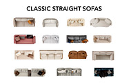 Sofa Floor Plan Pack – Top View, an Object Graphic by SketchBoyko (Thumbnail 2 of 6)