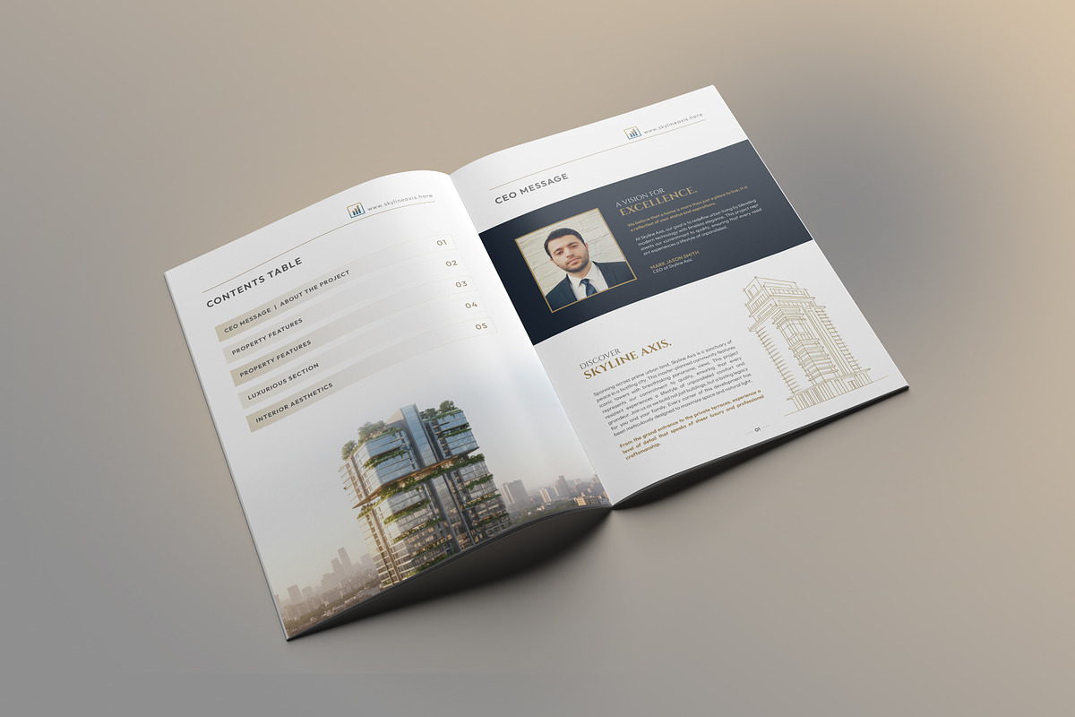 Modern Real Estate Brochure Template, a Brochure Template by VectStock (Photo 3 of 6)