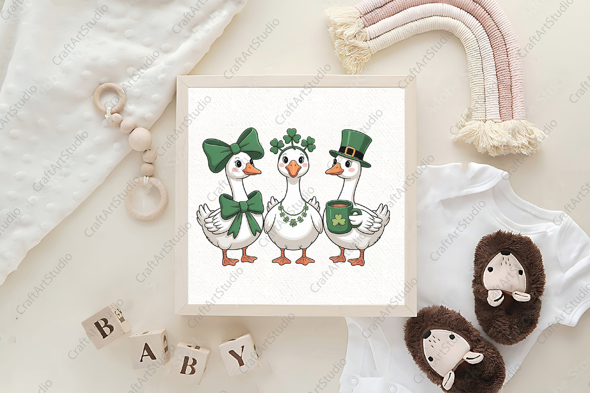 Funny St Patrick’s Day Silly Goose, an Illustration by CraftArtStudio (Photo 4 of 4)