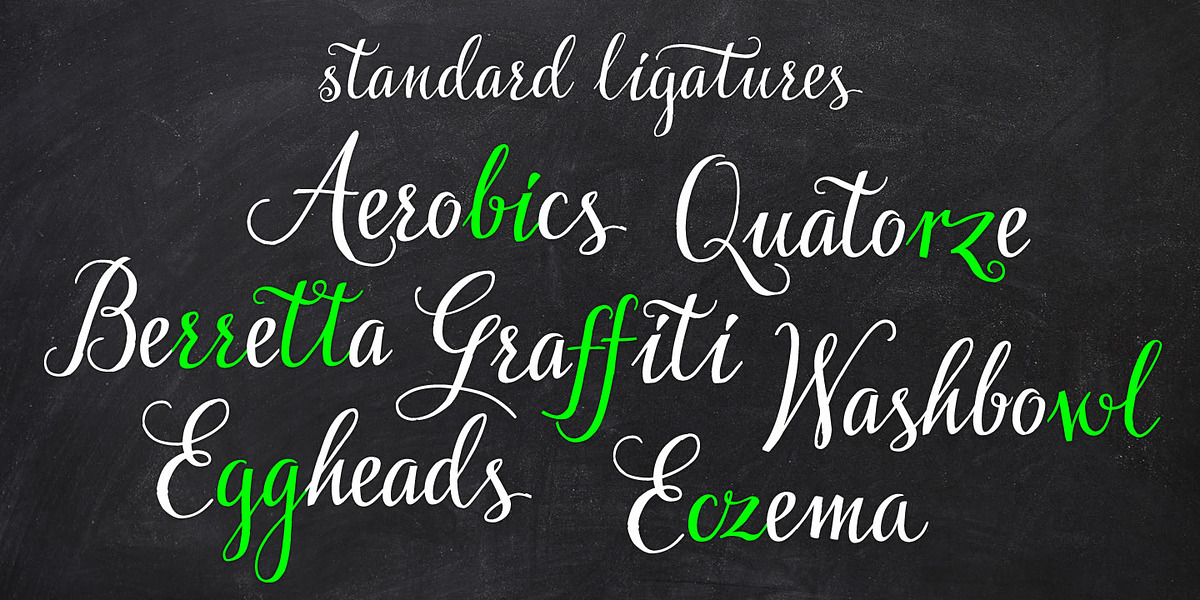 Rossellina, a Script Font by GRIN3 (Nowak) (Photo 4 of 8)