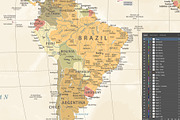 World Map Vector. Political Worldmap, an Education Illustration by PorcuPen Works (Thumbnail 2 of 6)