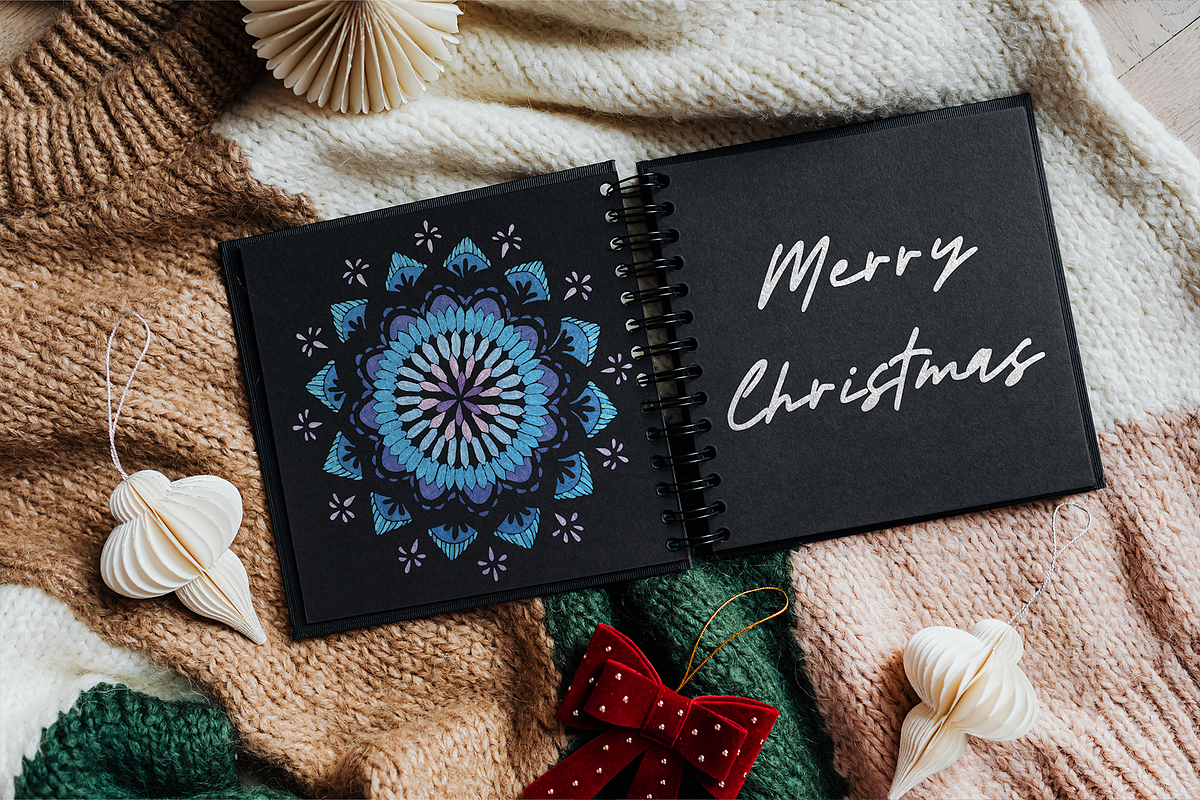 Snowing Mandala Illustrations, an Illustration by maaariabouvier (Photo 16 of 16)