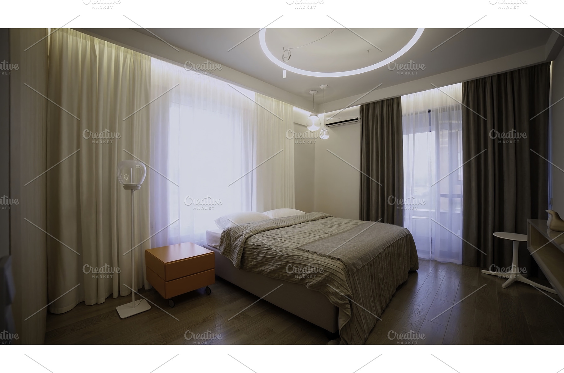 Beautiful modern empty hotel room, an Architecture Photo by Media Whale Stock