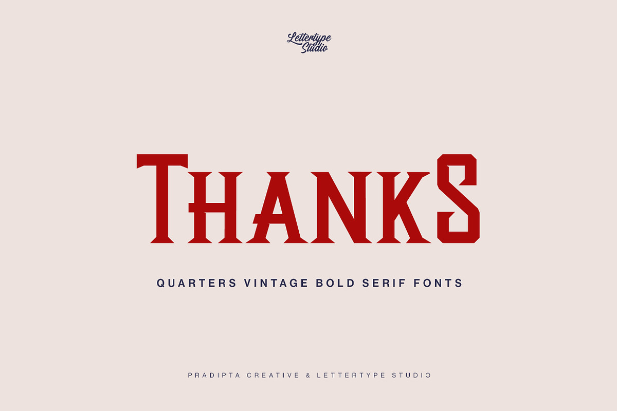 Quarters | Vintage Bold Serif, a Font by Lettertype Studio (Photo 15 of 15)