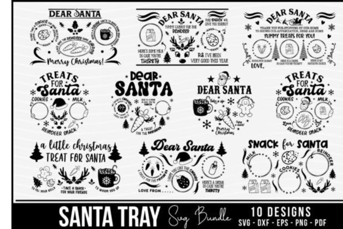 Christmas Santa Tray SVG Bundle, an Object Graphic by BeeCraftR (Photo 9 of 11)